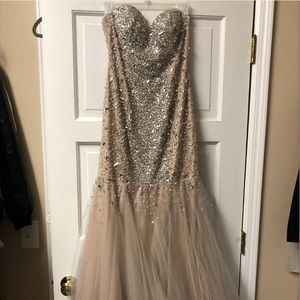 Terani Couture nude Prom Gown
